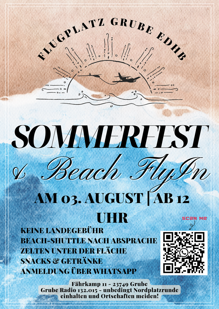 Sommerfest/Beach FlyIn beim LSC Condor in Grube